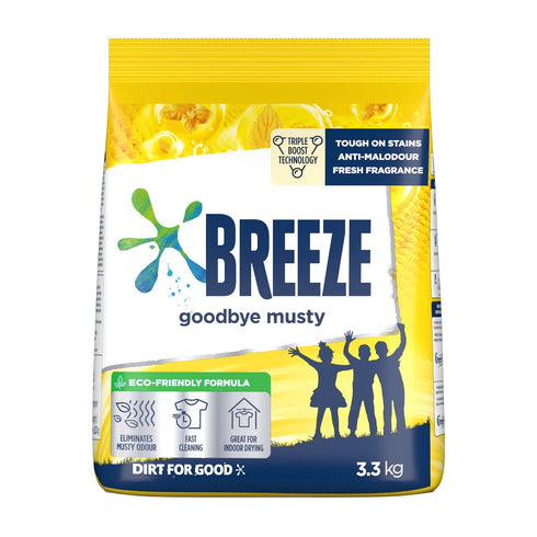 Breeze Goodbye Musty Powder Detergent 3.3kg